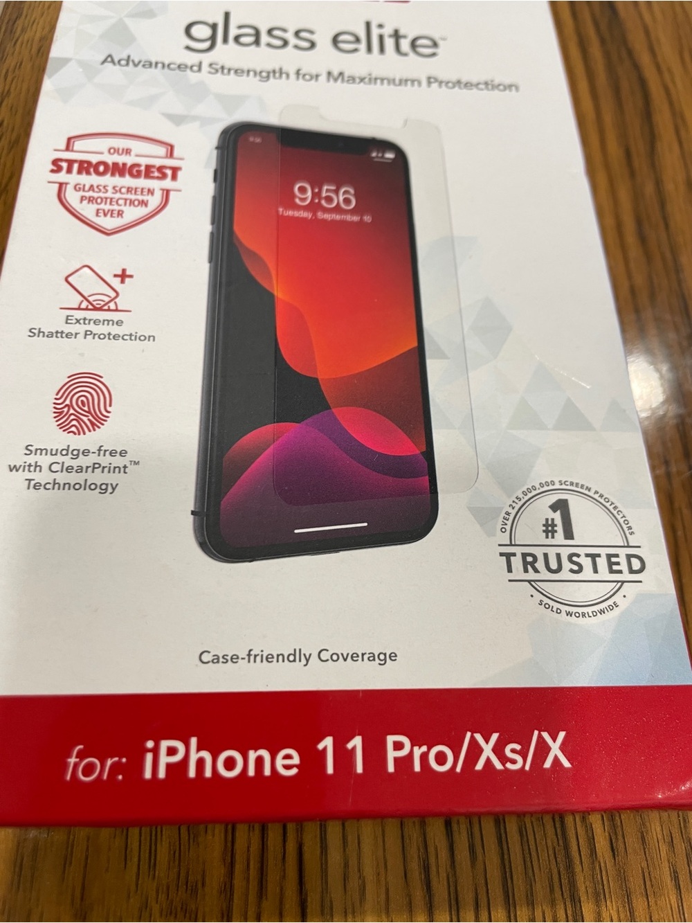ZAGG Glass Elite Tempered Glass Screen Protector for iPhone 11 Pro / Xs / X